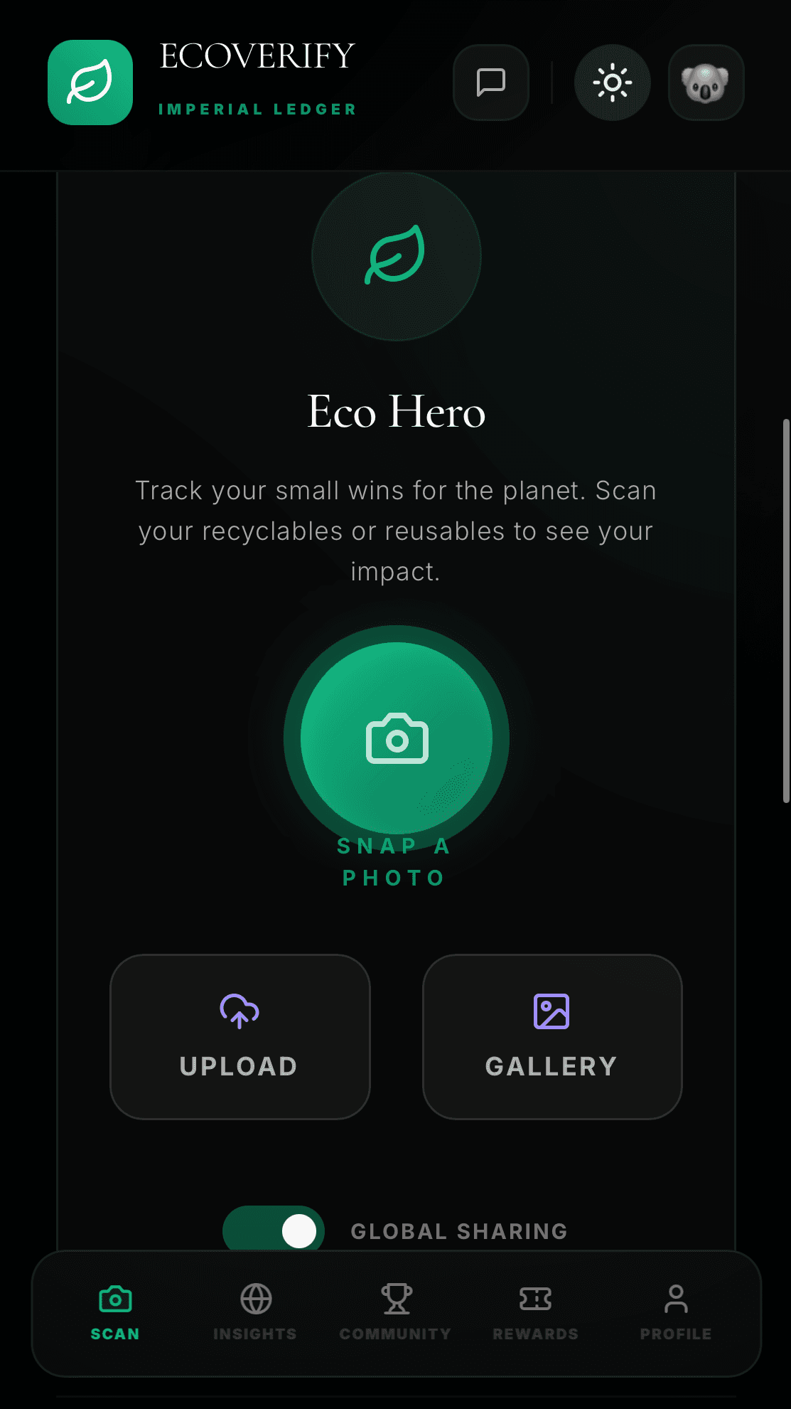 EcoVerify App UI